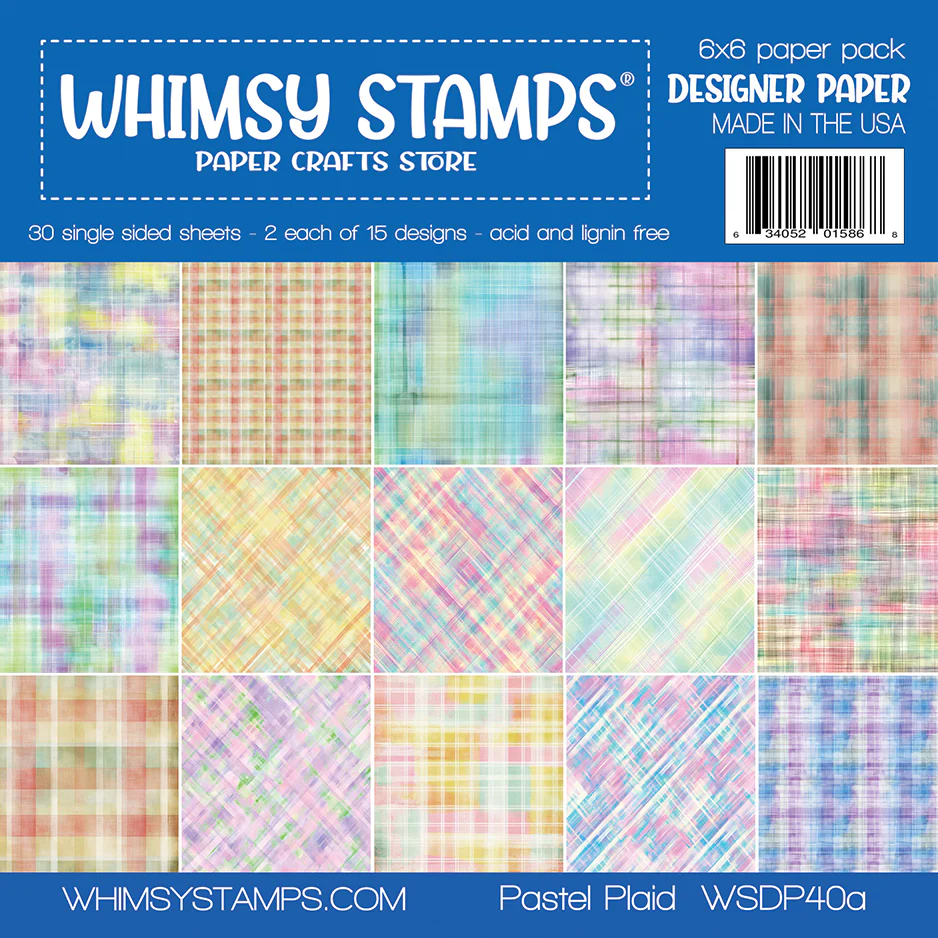 Whimsy Stamps - 6x6 Paper Pack - Pastel Plaid