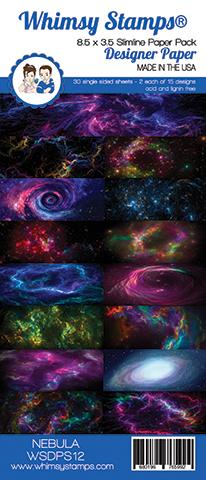 Whimsy Stamps - Slimline Paper Pack - Nebula