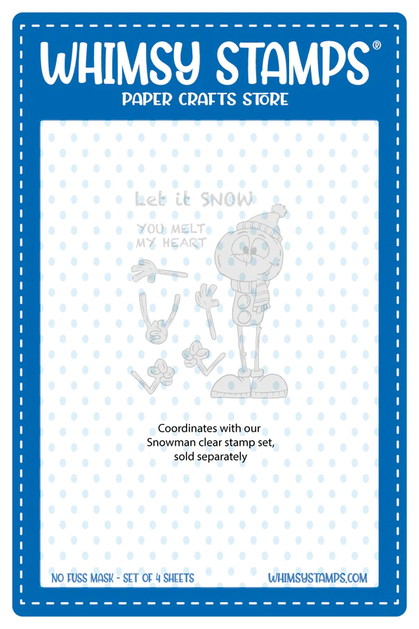 Whimsy Stamps - Snowman - NoFuss Masks