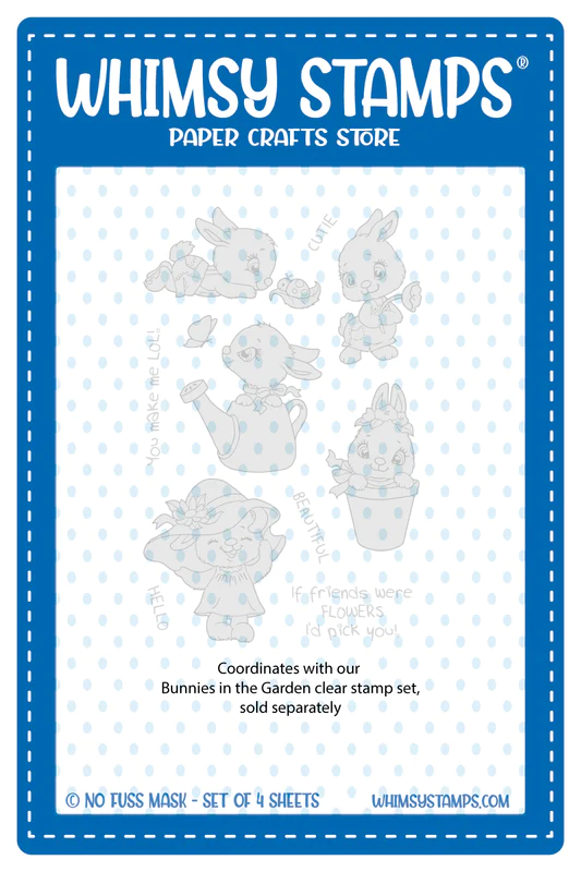 Whimsy Stamps - Bunnies in the Garden - NoFuss Masks