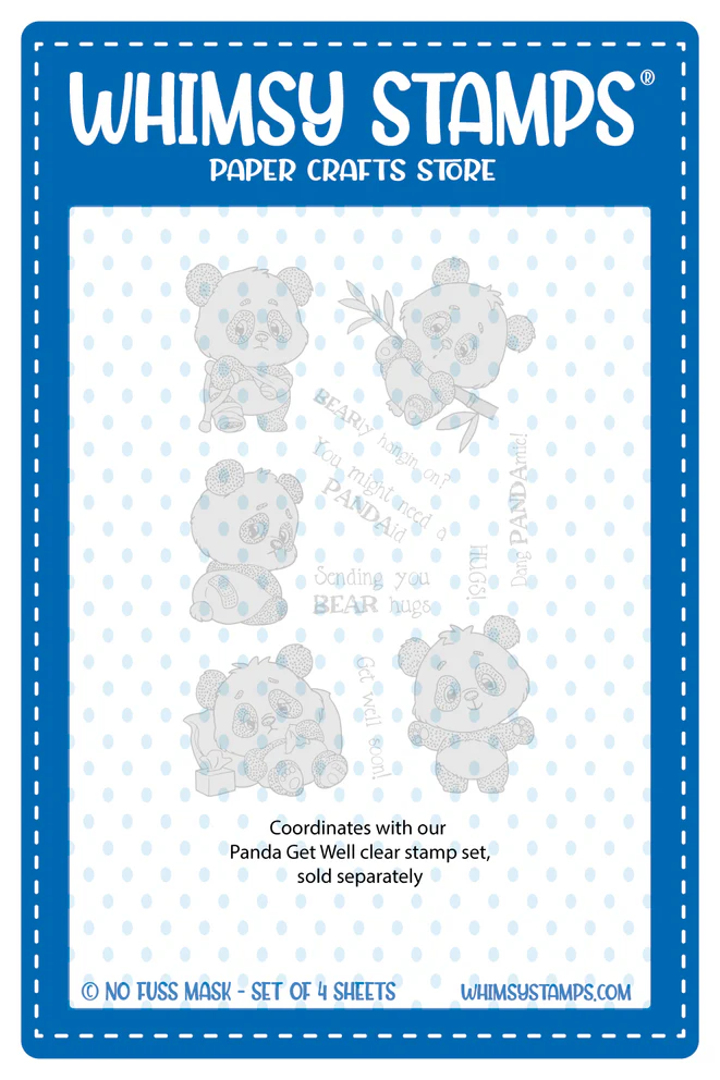 Whimsy Stamps - Panda Get Well - NoFuss Masks