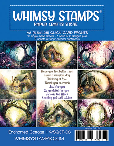 Whimsy Stamps - Quick Card Fronts - Enchanted Cottage 1