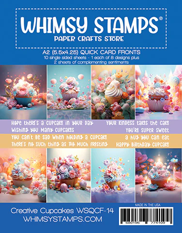 Whimsy Stamps - Quick Card Fronts - Creative Cupcakes