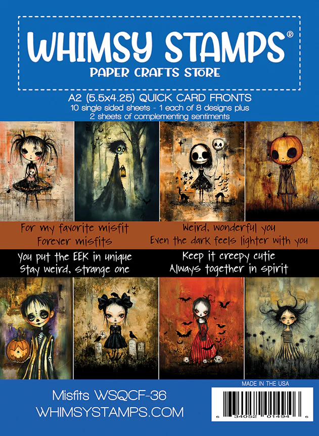 Whimsy Stamps - Quick Card Fronts - Misfits