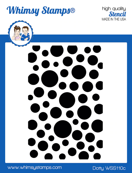 Whimsy Stamps - Dotty - 6x9 Stencil
