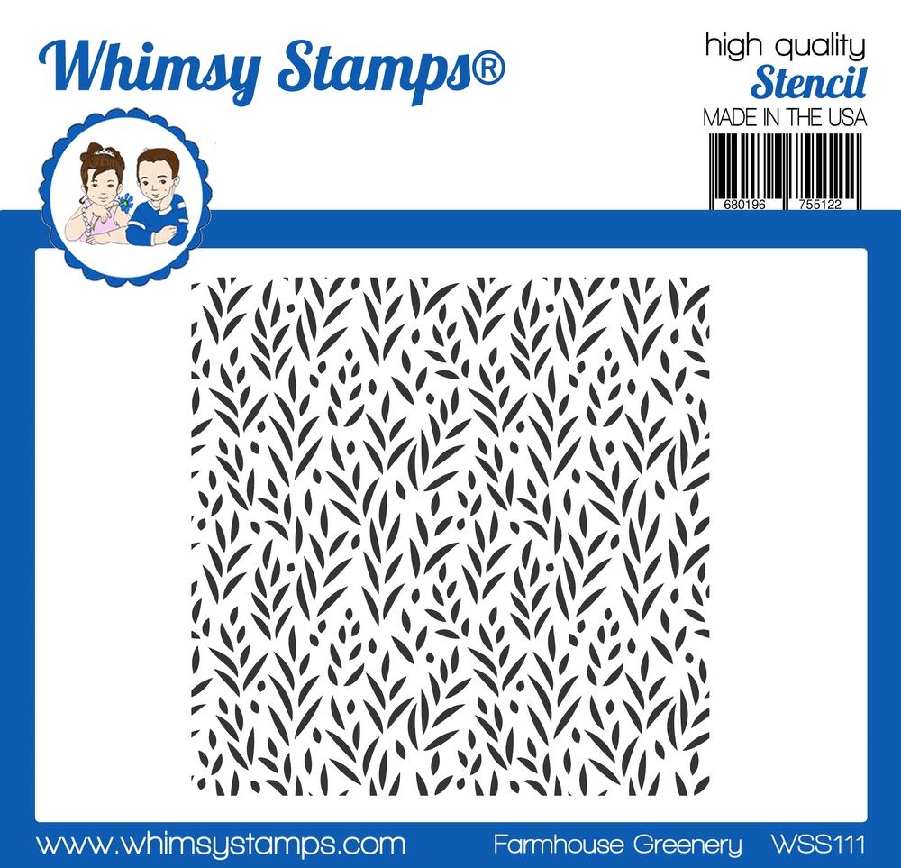 Whimsy Stamps - Farmhouse Greenery Stencil