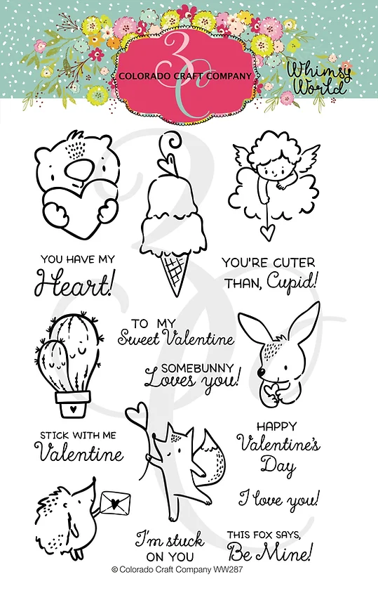 Colorado Craft Company - Whimsy World~Mini Love Cards