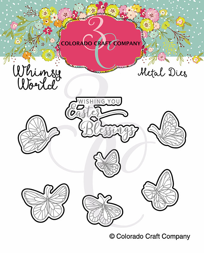 Colorado Craft Company - Whimsy World~Rose Cross Dies