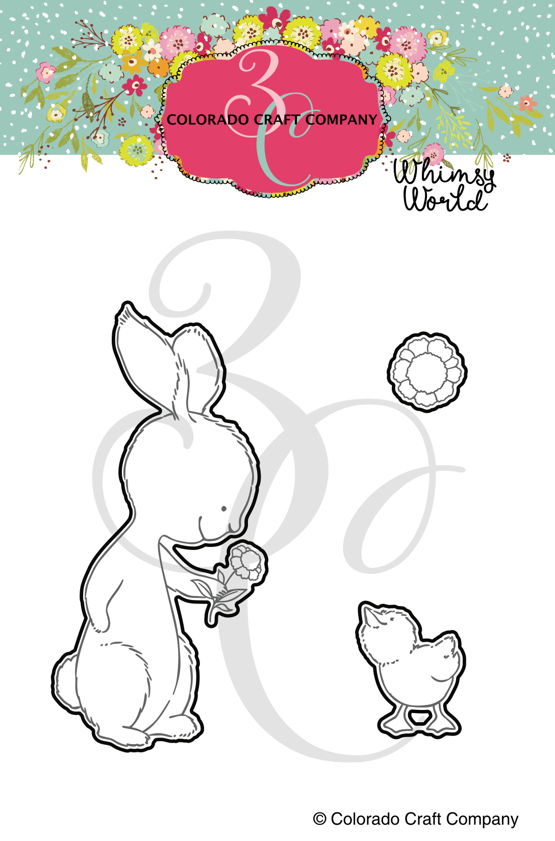 Colorado Craft Company - Whimsy World~Bunny & Duckling Dies