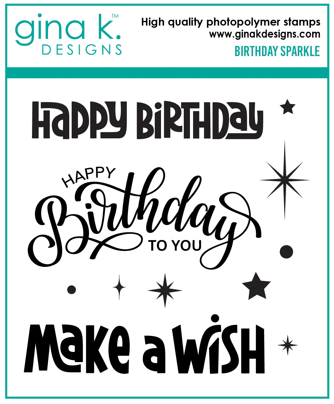 Gina K Designs - Birthday Sparkle - STAMPS