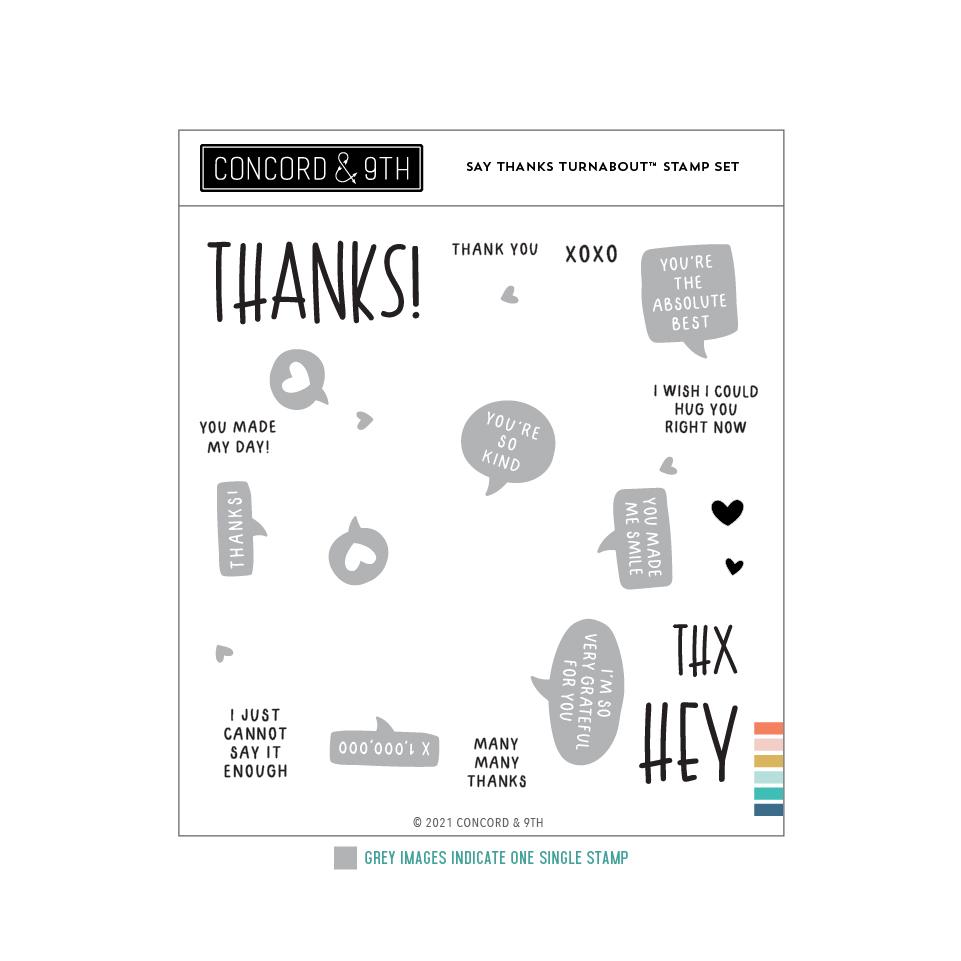 Concord & 9th - Say Thanks Turnabout Stamp Set