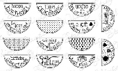 Whimsy Stamps - Celebration Circle Pennants - Sentiments Collection