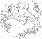 Whimsy Stamps - Wee Stamps - Dreamy Dragon - Wee Stamps