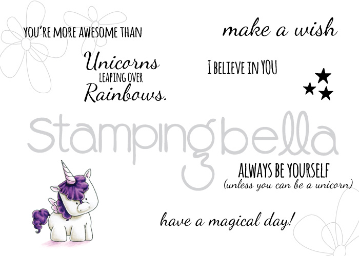 Stamping Bella - Unicorn Sentiment Set