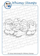 Whimsy Stamps - Four Calling Birds - Crissy Armstrong Collection
