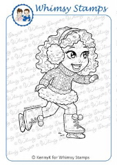 Whimsy Stamps - Ice Skate Kate -