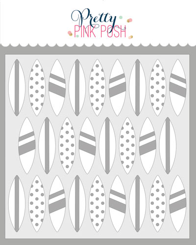 Pretty Pink Posh - Layered Surfboards Stencils (2 Layer)
