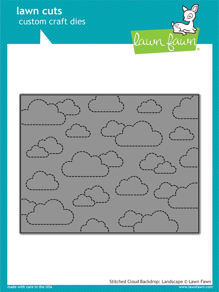 Lawn Fawn - stitched cloud backdrop: landscape