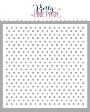 Pretty Pink Posh - Mini Polka Dots Stencil