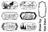 Whimsy Stamps - Winter Notables 1 Sentiments - Sentiments Collection