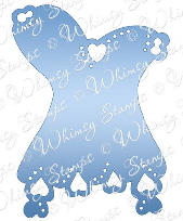 Whimsy Stamps - Pedestal Tag - Hearts - Shapeology Dies