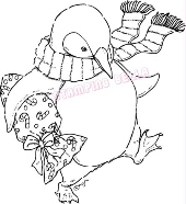 Stamping Bella - Penguin with Gift