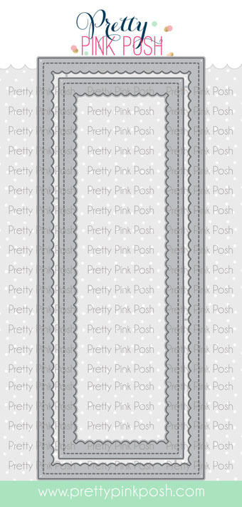 Pretty Pink Posh - Slimline: Scallop Frames Die