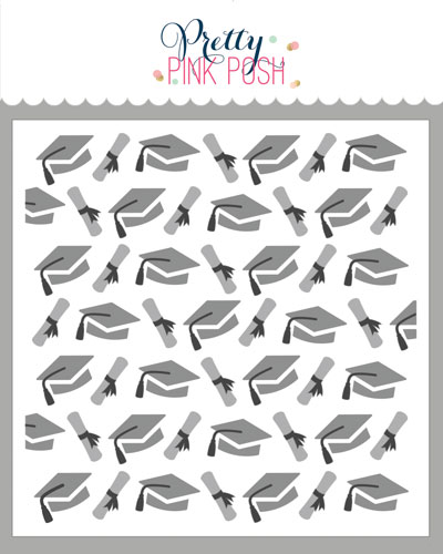 Pretty Pink Posh - Layered Graduation Stencil (3 Layer)