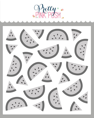 Pretty Pink Posh - Layered Watermelon Stencil (3 Lyr)