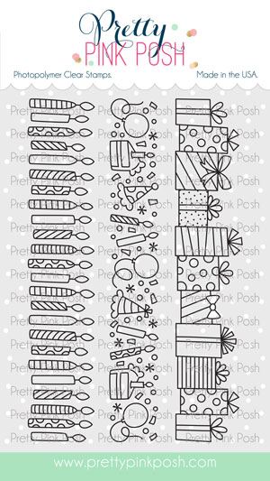 Pretty Pink Posh - Birthday Borders Stamp Set