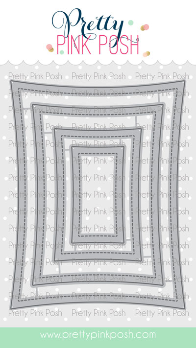 Pretty Pink Posh - Wonky Stitched Rectangles