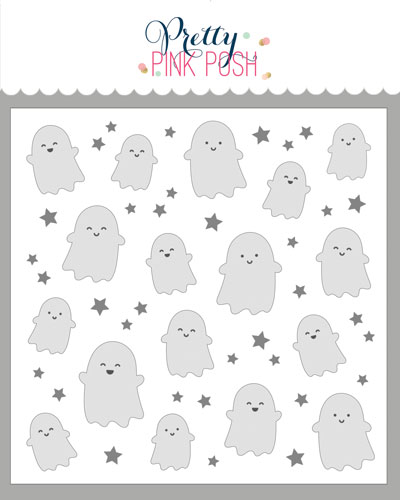 Pretty Pink Posh - Layered Ghosts Stencil (3 Layer)