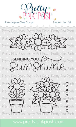 Pretty Pink Posh - Potted Sunflowers Stamp Set