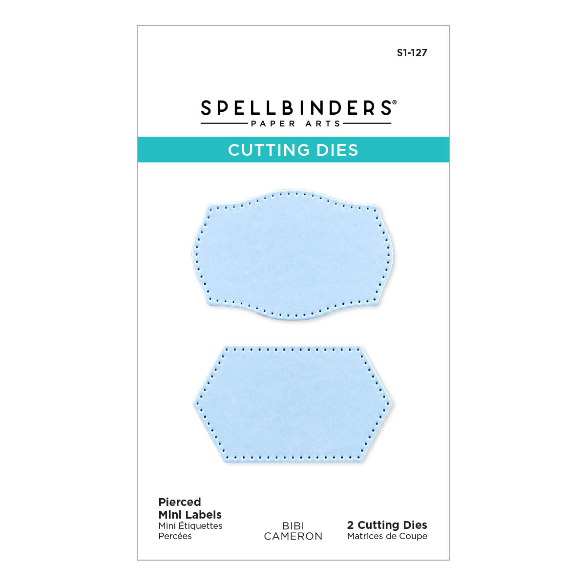 Spellbinders - Pierced Mini Labels Etched Dies from the Bibi's Snowflakes Collection by Bibi Cameron