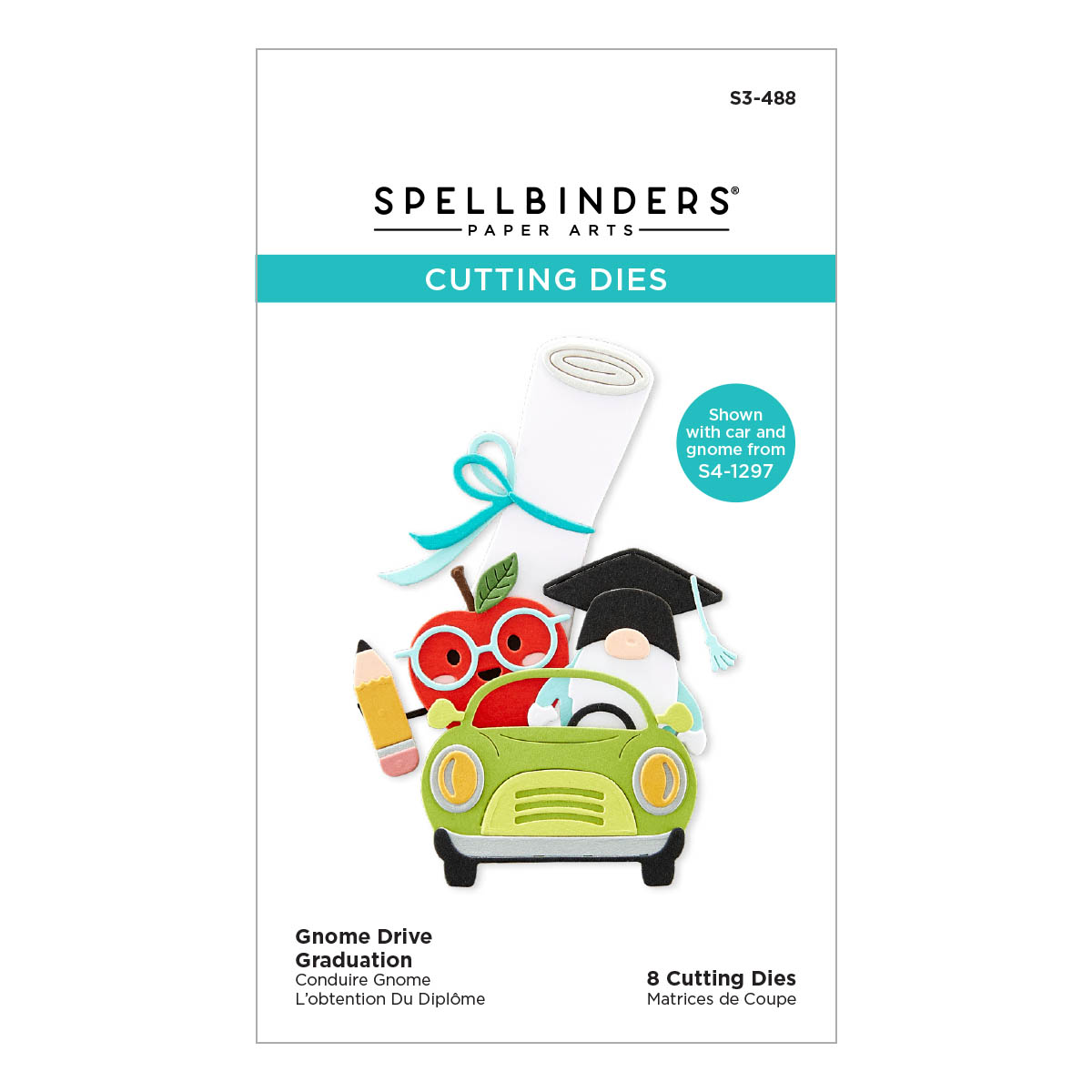 Spellbinders - Gnome Drive Graduation Etched Dies from the Gnome Drive Collection