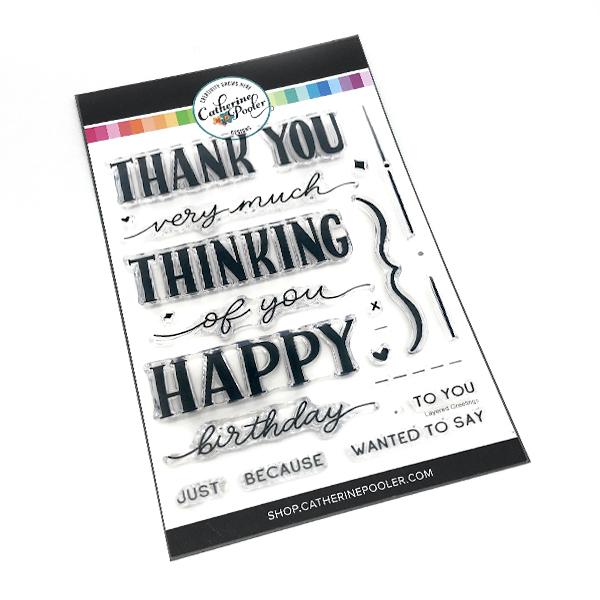 Catherine Pooler - Layered Greetings Stamp Set