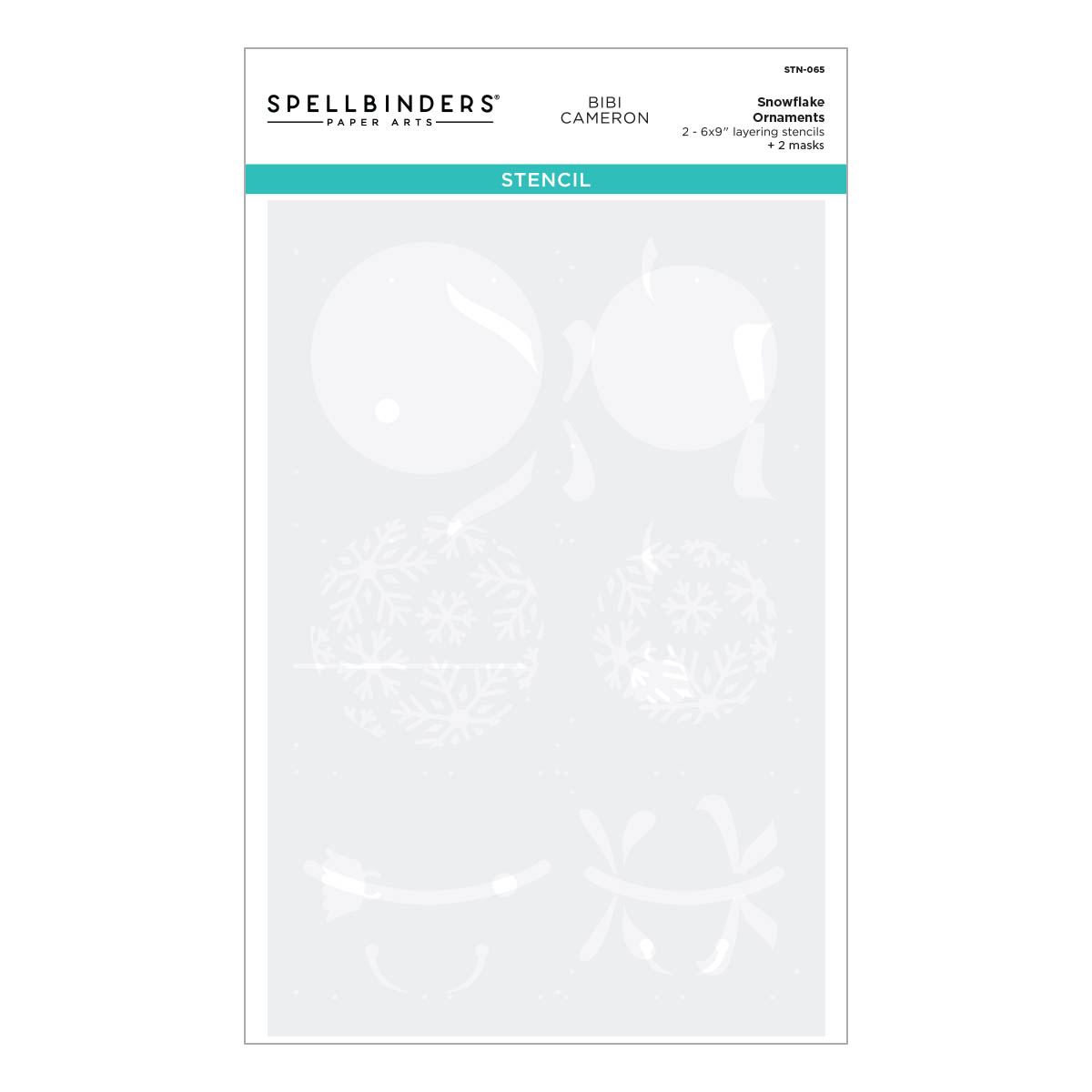 Spellbinders - Snowflake Ornaments Stencil from the Bibi's Snowflakes Collection by Bibi Cameron