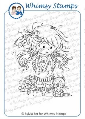 Whimsy Stamps - Wee Stamps - Lomasi (Pretty Flower) - Wee Stamps