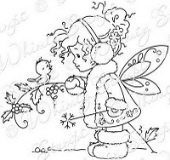 Whimsy Stamps - Wee Stamps - Winter Fairy - Wee Stamps