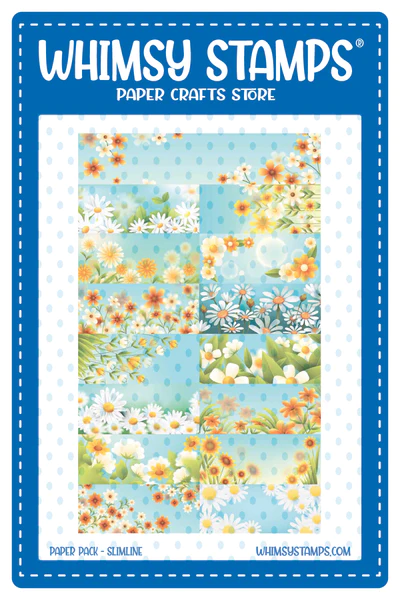 Whimsy Stamps - Slimline Paper Pack - Gulliver's Garden