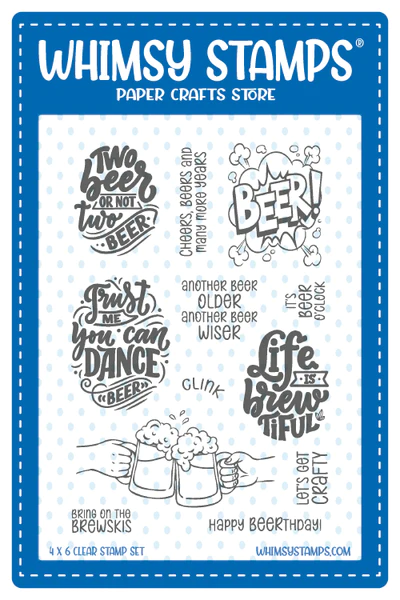 Whimsy Stamps - Brewskis Clear Stamps