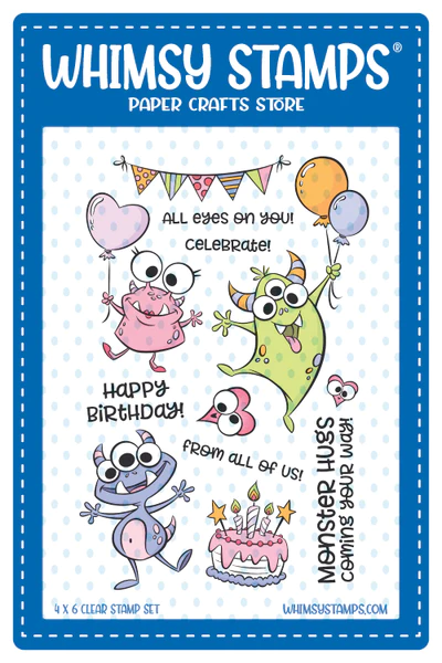 Whimsy Stamps - Party Monsters Clear Stamps