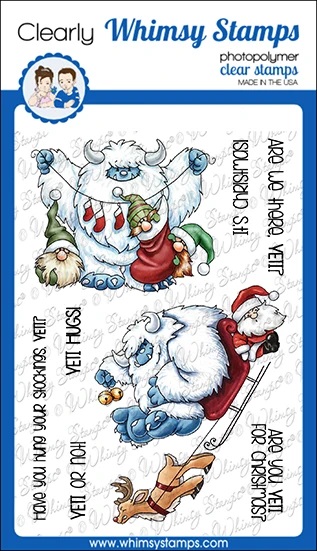 Whimsy Stamps - Yeti for Christmas Clear Stamps