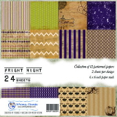 Whimsy Stamps - Fright Night 6 x 6 Papers - Paper Packs and Enamel Dots