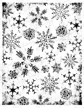 Whimsy Stamps - Snowflake Background - Sentiments Collection